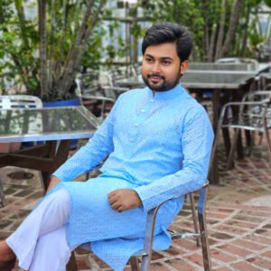 Sky-Blue color Panjabi